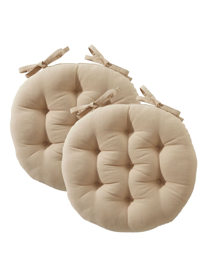 Becquet - Lot de 2 Galettes SEIZO en coton Beige - Kiabi