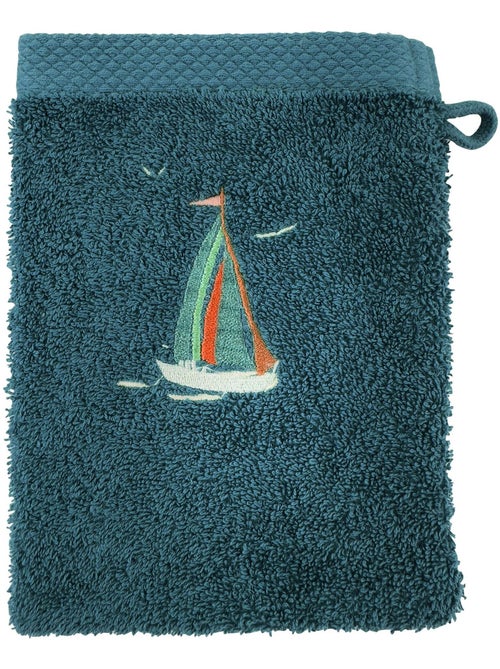 Becquet - Lot de 2 gant de toilette BATEAUX en coton - Kiabi