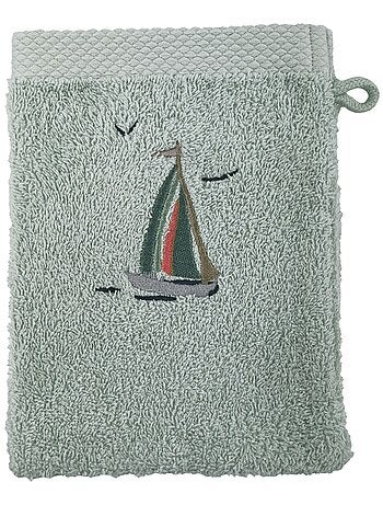 Becquet - Lot de 2 gant de toilette BATEAUX en coton