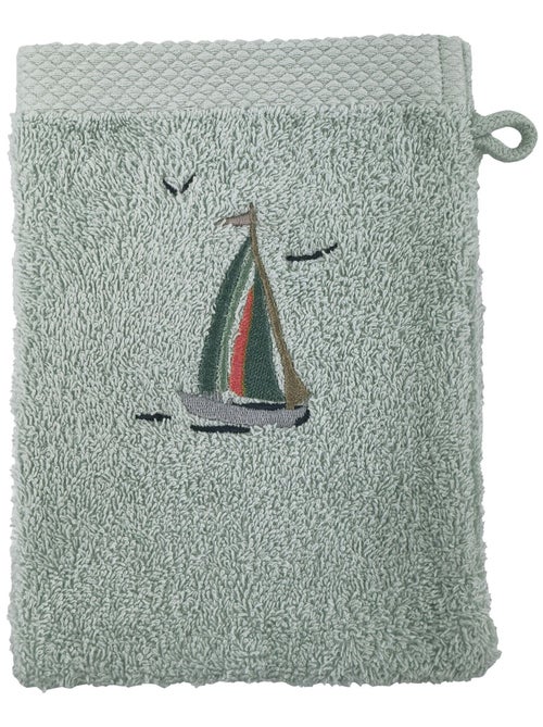 Becquet - Lot de 2 gant de toilette BATEAUX en coton - Kiabi