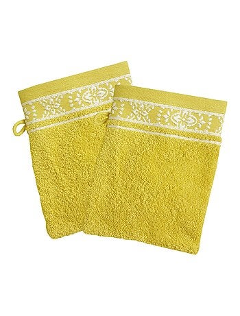 Becquet - Lot de 2 gant de toilette BYSANTINE en coton