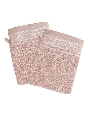 Becquet - Lot de 2 gant de toilette BYSANTINE en coton