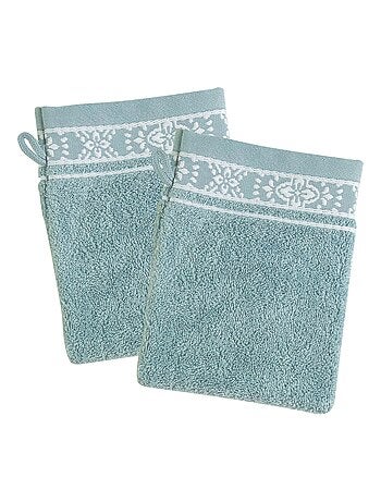 Becquet - Lot de 2 gant de toilette BYSANTINE en coton