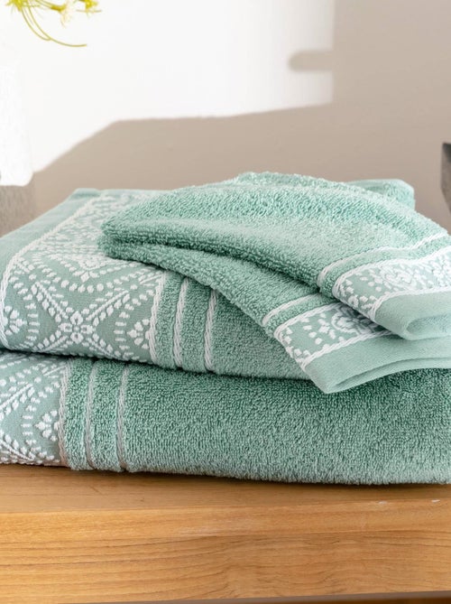 Becquet - Lot de 2 gant de toilette BYSANTINE en coton - Kiabi