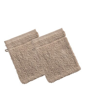 Becquet - Lot de 2 gant de toilette CLAIRE en coton