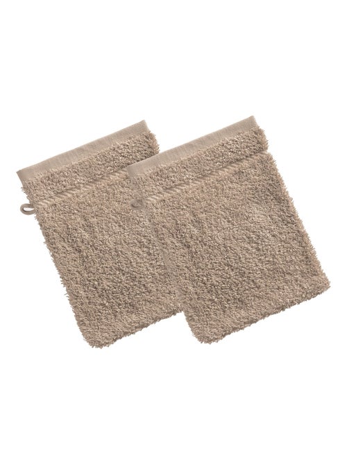 Becquet - Lot de 2 gant de toilette CLAIRE en coton - Kiabi