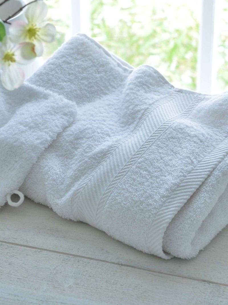 Becquet - Lot de 2 gant de toilette CLAIRE en coton Blanc - Kiabi