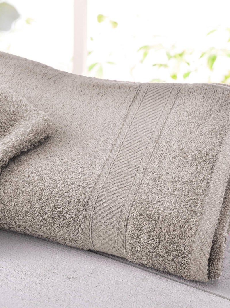 Becquet - Lot de 2 gant de toilette CLAIRE en coton Gris - Kiabi