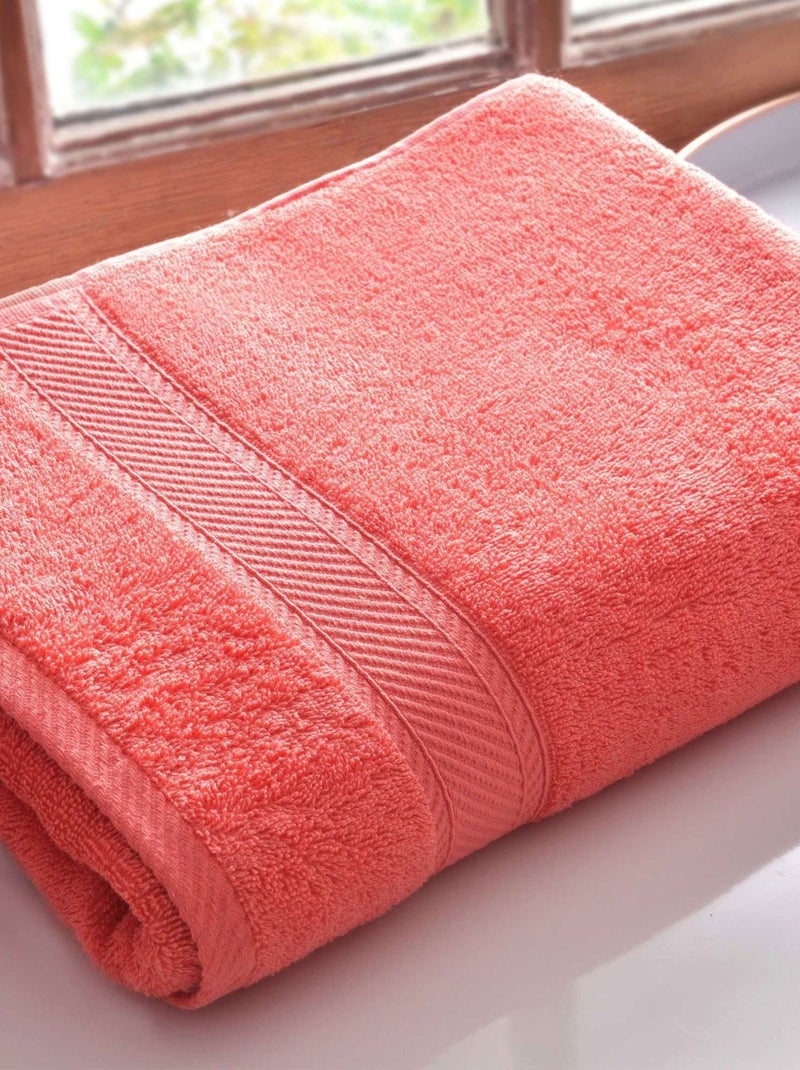 Becquet - Lot de 2 gant de toilette CLAIRE en coton Rose saumon - Kiabi