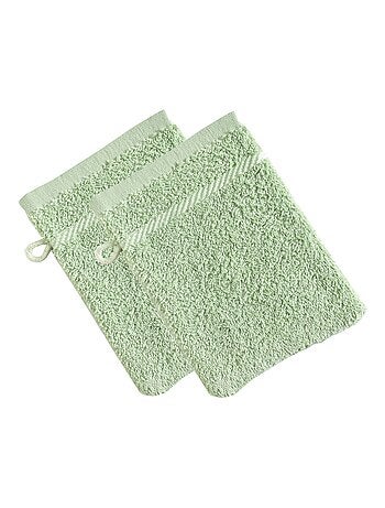 Becquet - Lot de 2 gant de toilette CLAIRE en coton