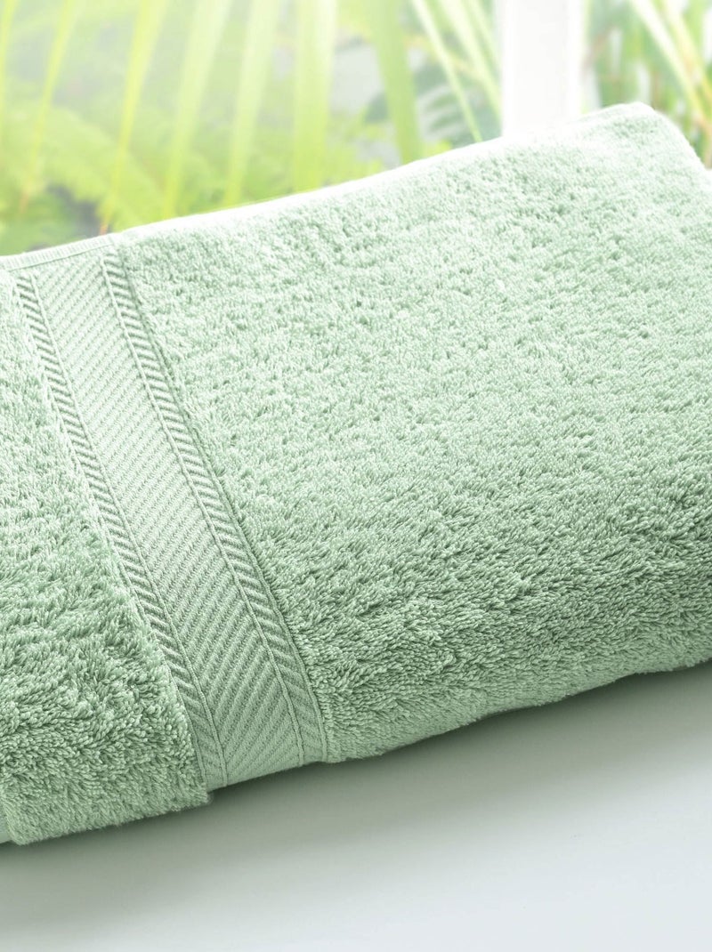 Becquet - Lot de 2 gant de toilette CLAIRE en coton Vert jade - Kiabi