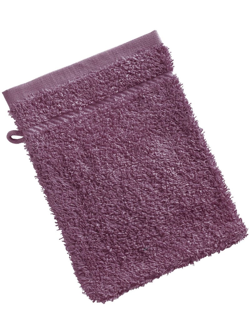 Becquet - Lot de 2 gant de toilette CLAIRE en coton Violet prune - Kiabi