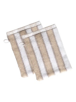 Becquet - Lot de 2 gant de toilette LAURA en coton