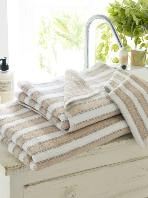 Becquet - Lot de 2 gant de toilette LAURA en coton - Kiabi