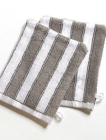 Becquet - Lot de 2 gant de toilette LAURA en coton