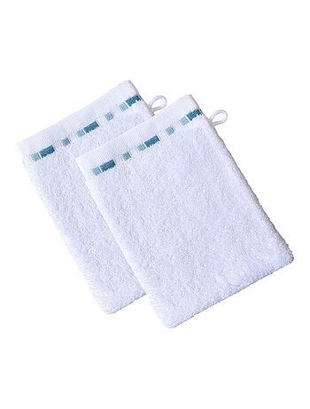 Becquet - Lot de 2 gant de toilette MOSAIQUA en coton