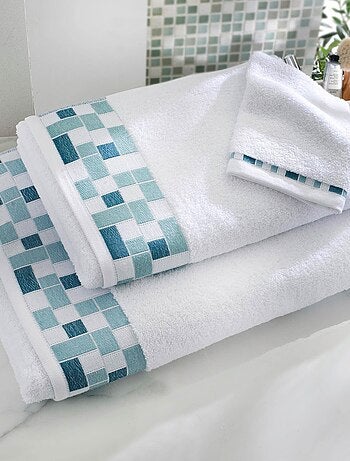 Becquet - Lot de 2 gant de toilette MOSAIQUA en coton