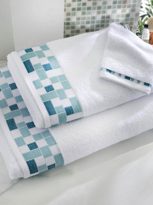 Becquet - Lot de 2 gant de toilette MOSAIQUA en coton - Kiabi