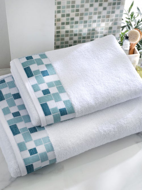 Becquet - Lot de 2 gant de toilette MOSAIQUA en coton - Kiabi