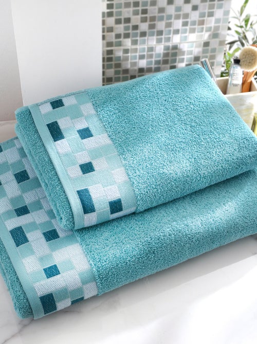 Becquet - Lot de 2 gant de toilette MOSAIQUA en coton - Kiabi