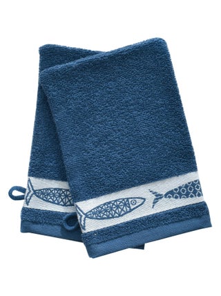 Becquet - Lot de 2 gant de toilette SARDINETTE en coton