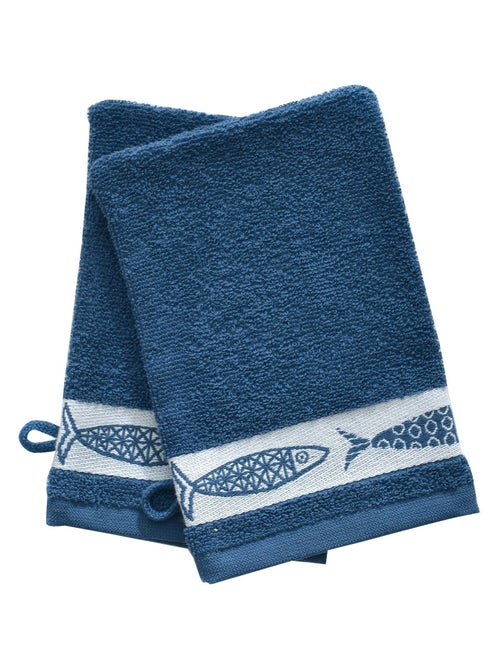 Becquet - Lot de 2 gant de toilette SARDINETTE en coton - Kiabi