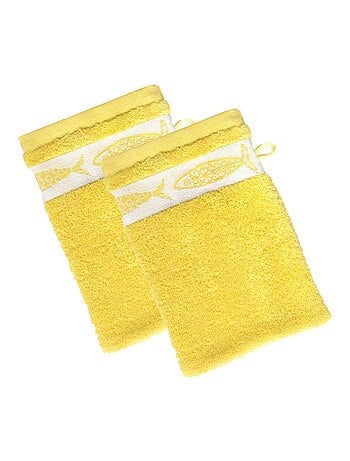 Becquet - Lot de 2 gant de toilette SARDINETTE en coton