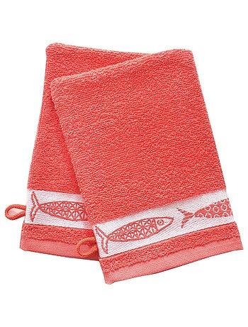 Becquet - Lot de 2 gant de toilette SARDINETTE en coton