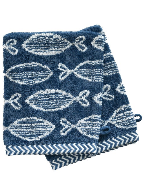 Becquet - Lot de 2 gant de toilette SOLINETTE en coton - Kiabi