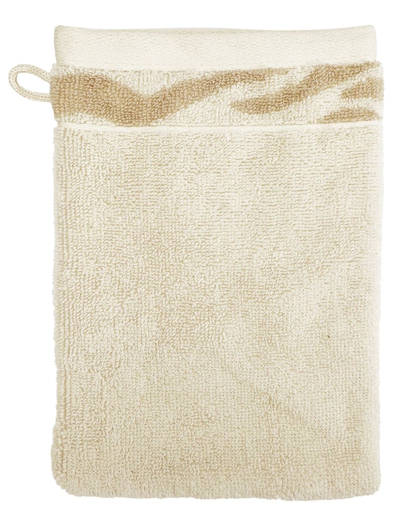 Becquet - Lot de 2 gant de toilette ZEBRA en coton Beige - Kiabi