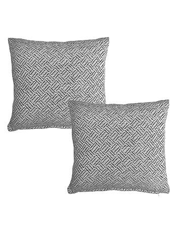 Becquet - Lot de 2 housse de coussin ERIS en coton