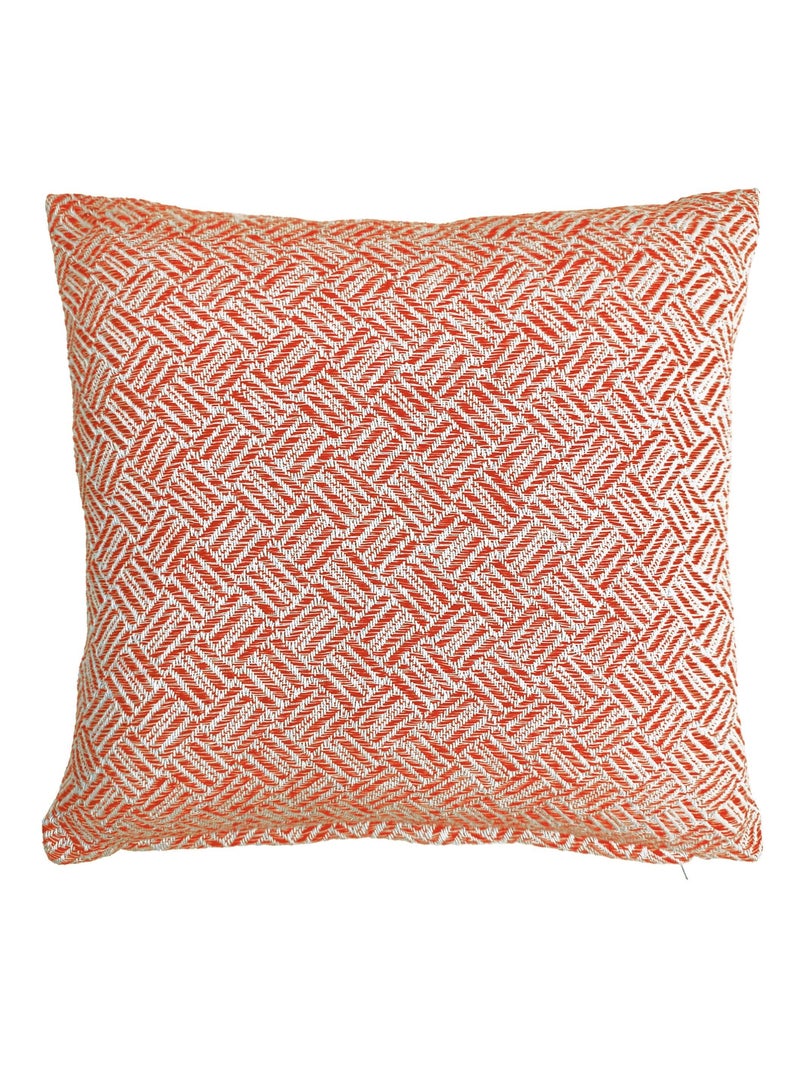 Becquet - Lot de 2 housse de coussin ERIS en coton Rouge brique - Kiabi