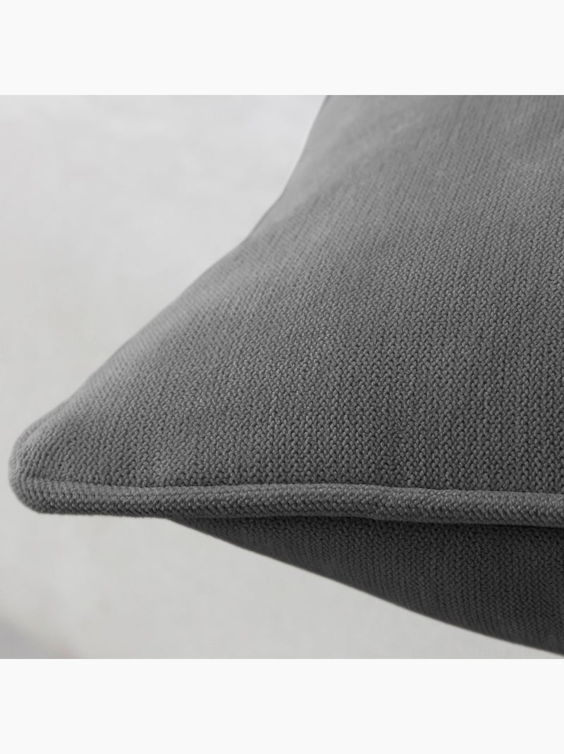 Becquet - Lot de 2 housse de coussin GALENA en polyester gris anthracite - Kiabi