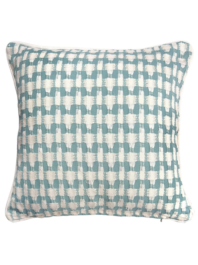 Becquet - Lot de 2 housse de coussin MORGANS en coton Bleu turquoise - Kiabi