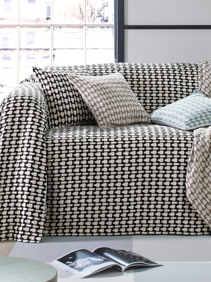 Becquet - Lot de 2 housse de coussin MORGANS en coton Noir - Kiabi