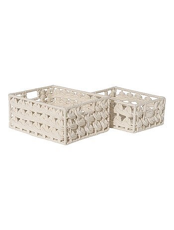 Becquet - Lot de 2 panier TONKY en métal