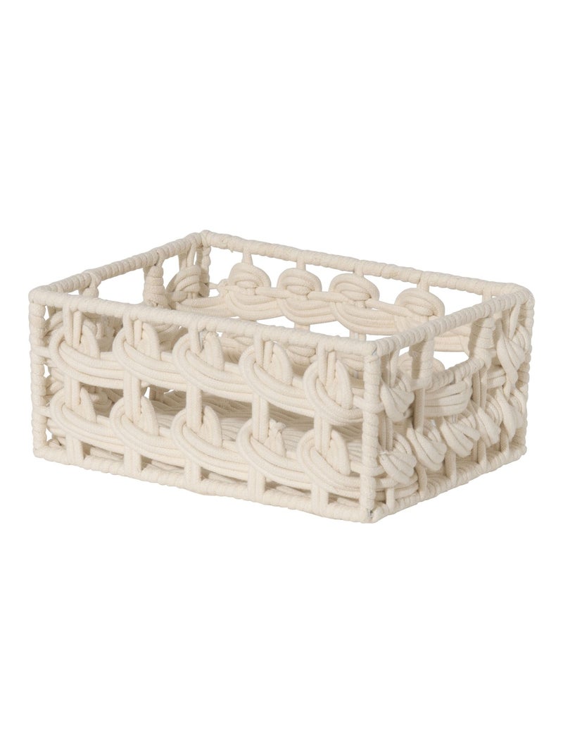 Becquet - Lot de 2 panier TONKY en métal Ecru - Kiabi