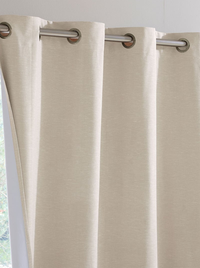Becquet - Lot de 2 rideau occultant ROSEWELL en polyester Grège - Kiabi