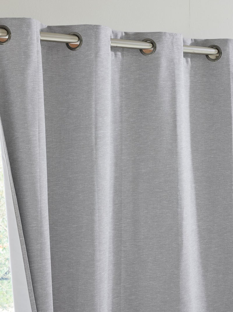 Becquet - Lot de 2 rideau occultant ROSEWELL en polyester Gris Argenté - Kiabi