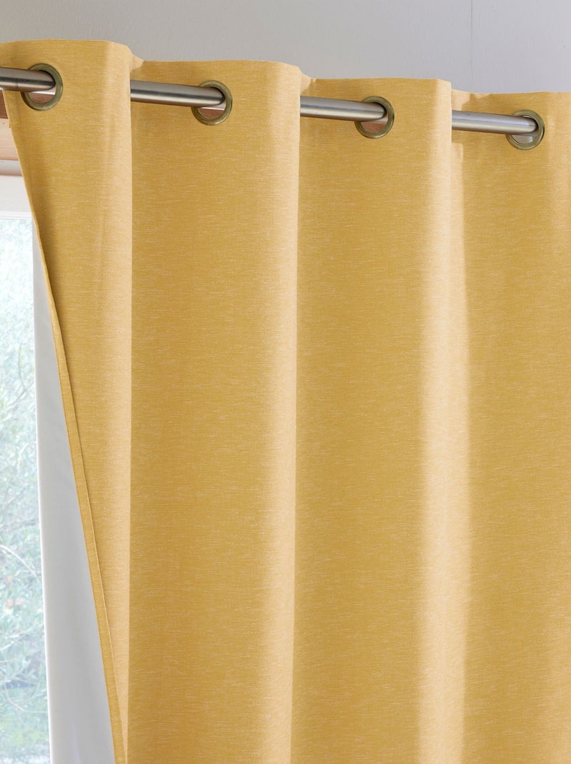 Becquet - Lot de 2 rideau occultant ROSEWELL en polyester Jaune foncé - Kiabi