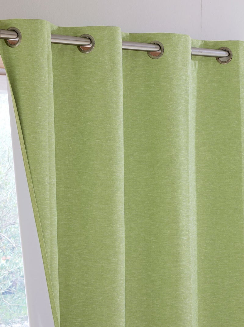 Becquet - Lot de 2 rideau occultant ROSEWELL en polyester Vert chèvrefeuille - Kiabi