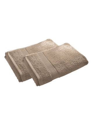 Becquet - Lot de 2 serviette de toilette CLAIRE en coton