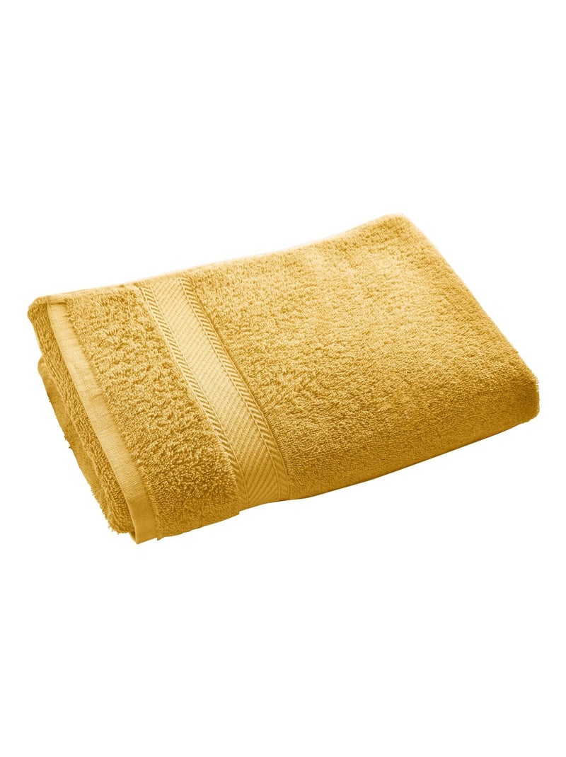 Becquet - Lot de 2 serviette de toilette CLAIRE en coton Jaune foncé - Kiabi