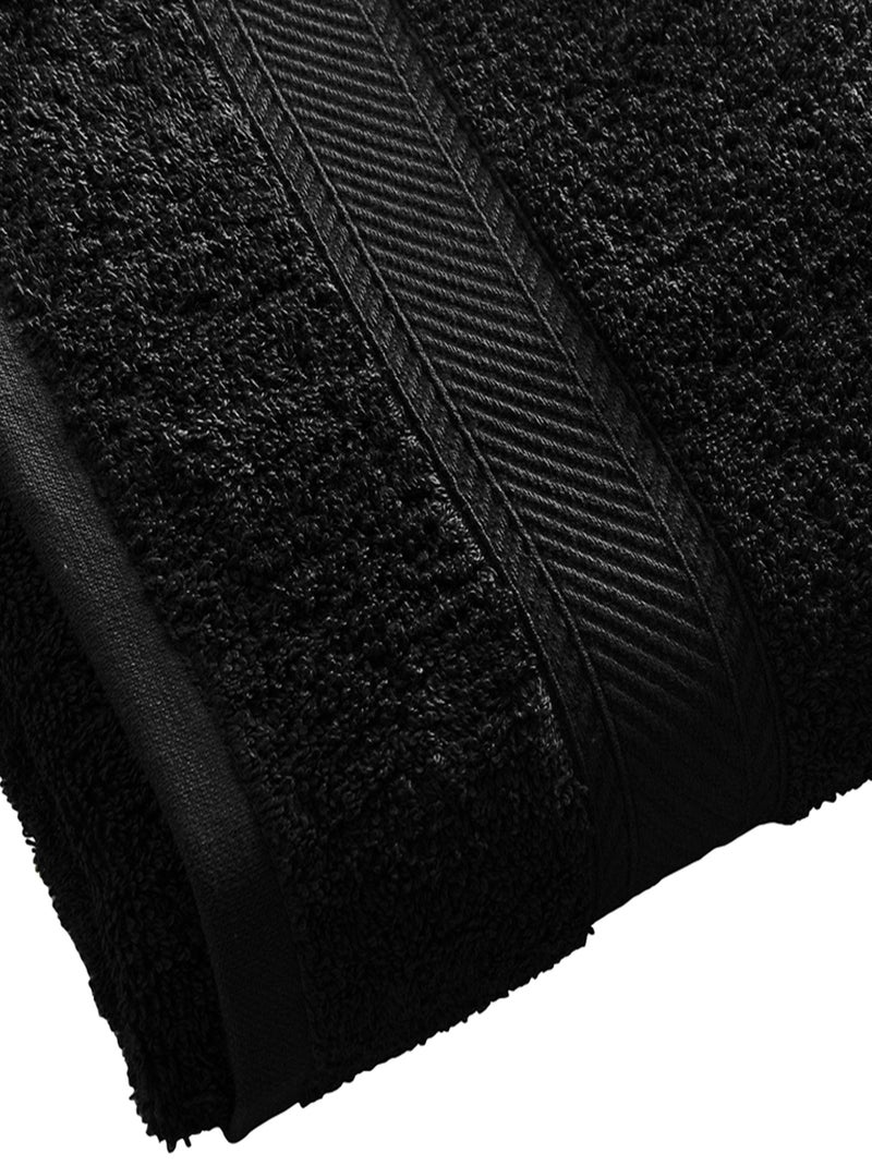 Becquet - Lot de 2 serviette de toilette CLAIRE en coton Noir - Kiabi