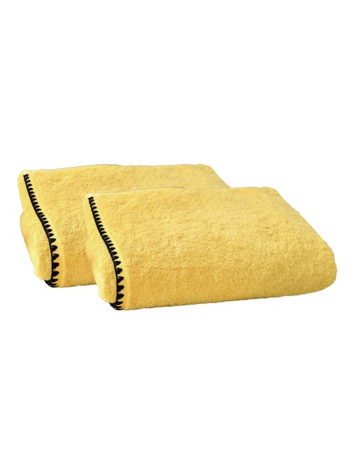 Becquet - Lot de 2 serviette invité JAZZY en coton - Kiabi Becquet - Lot de 2 serviette invité JAZZY en coton - Kiabi