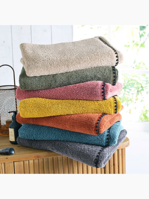 Becquet - Lot de 2 serviette invité JAZZY en coton - Kiabi