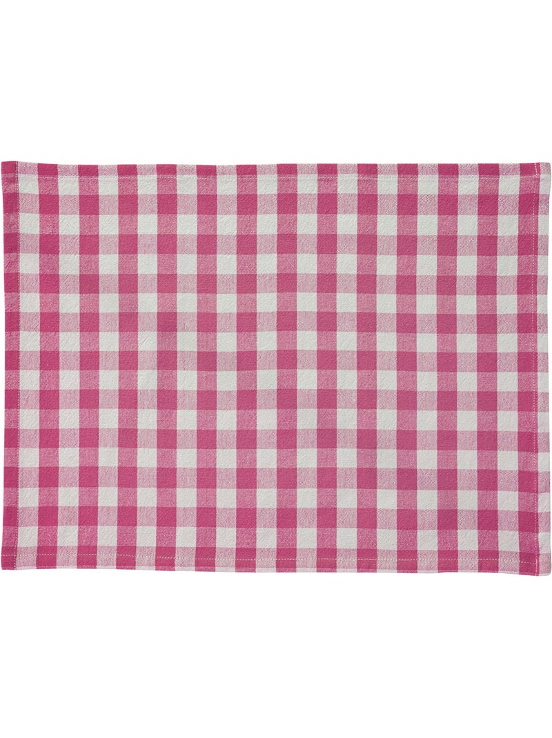 Becquet - Lot de 2 sets de table DOULIASET en coton Rose bonbon - Kiabi