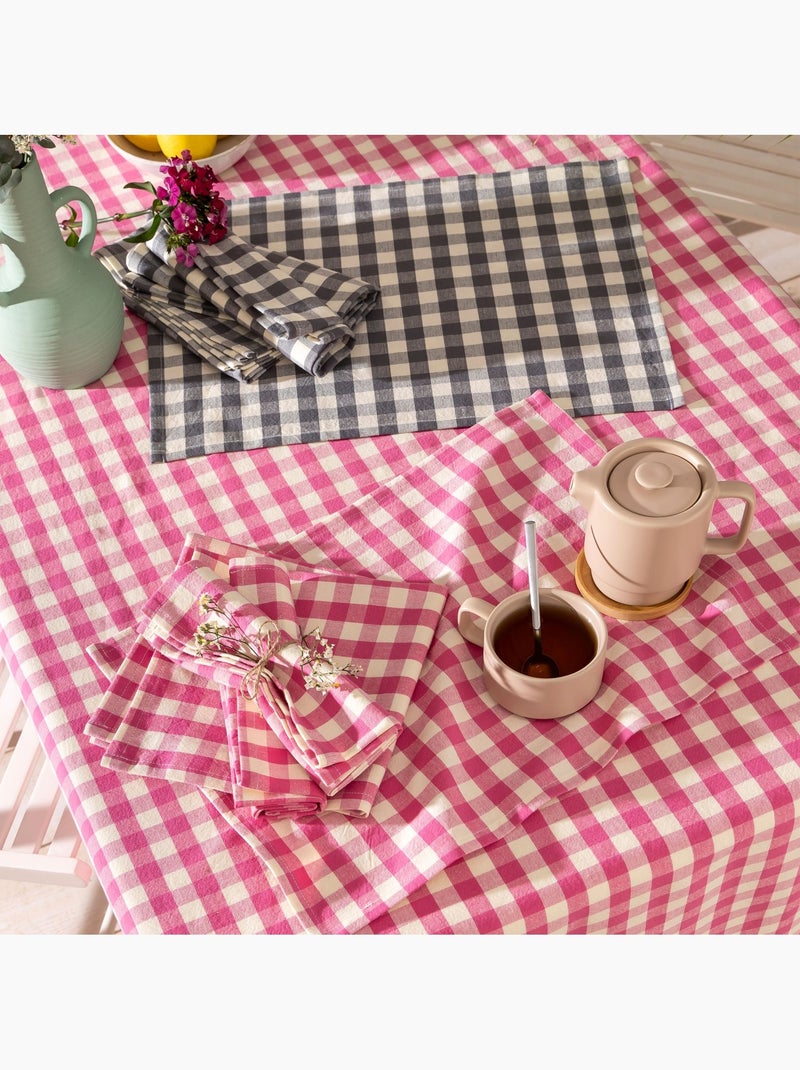 Becquet - Lot de 2 sets de table DOULIASET en coton Rose bonbon - Kiabi