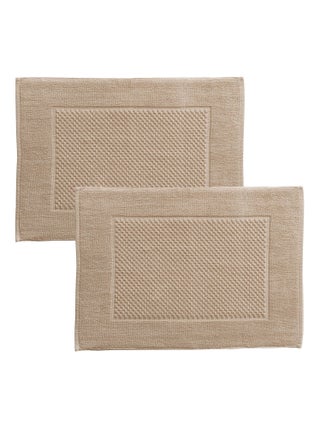 Becquet - Lot de 2 tapis de bain GALAXI en coton