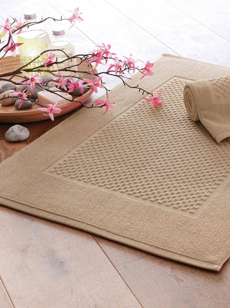 Becquet - Lot de 2 tapis de bain GALAXI en coton Beige - Kiabi
